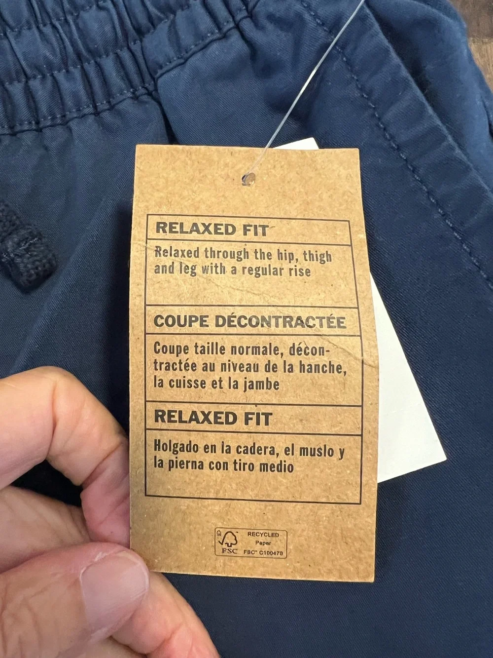 NWT Vans Men's Range Elastic Relaxed Fit Pants Size Large Color Navy Blue